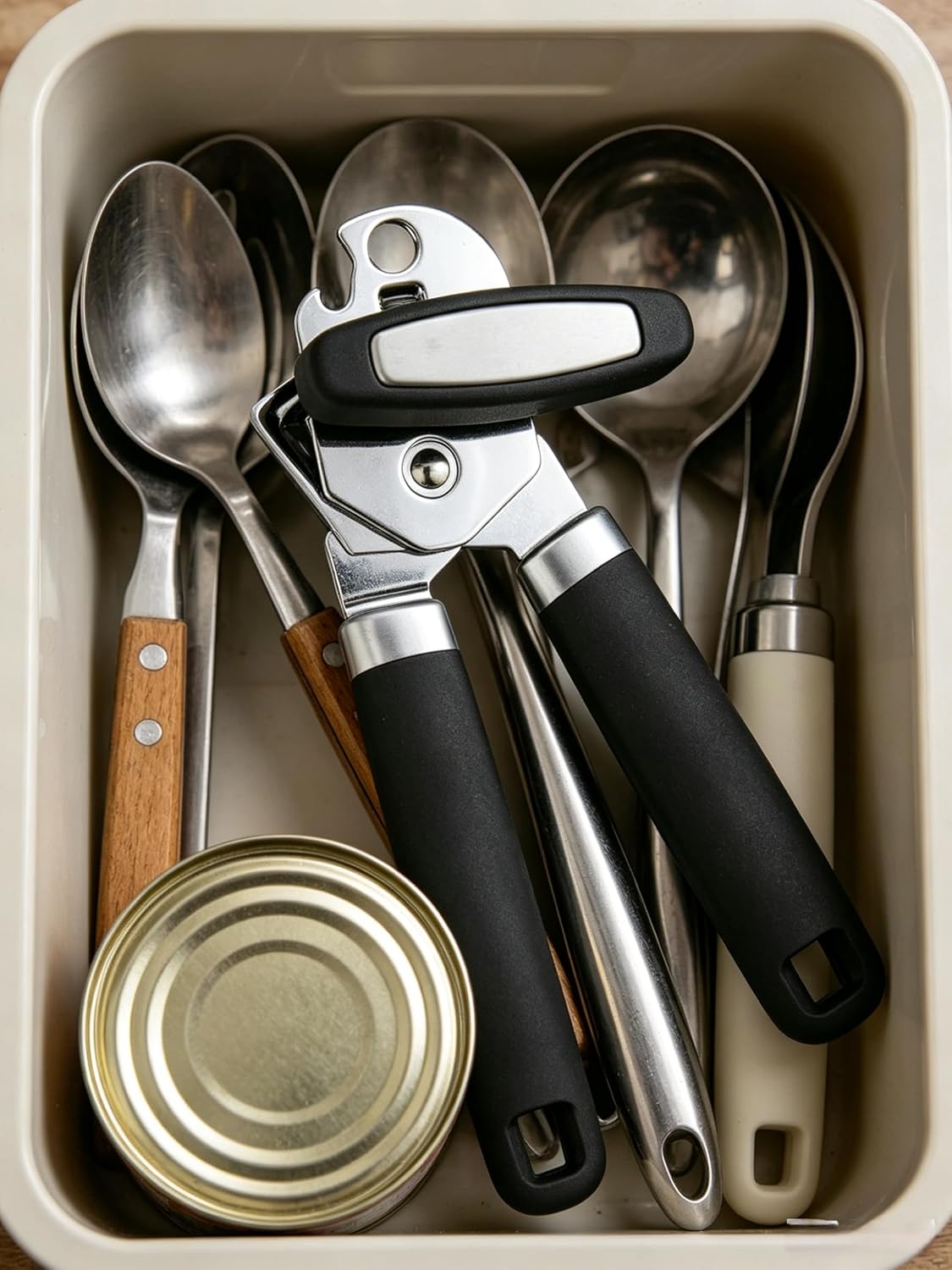 Can Opener, 3-in-1 Multifunctional Tin & Can Opener, Manual Kitchen Tool, Professional Ergonomic Heavy Duty Safety Manual Can Opener for Seniors With Arthritis At Hand