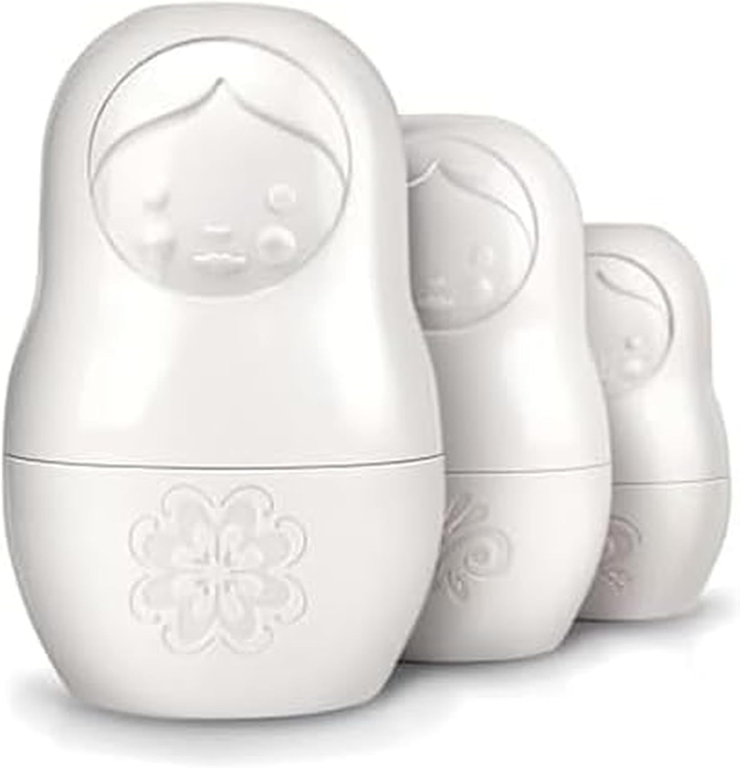 M-CUPS Matryoshka Measuring Cups, Set of 6, Russian Doll Nesting Measuring Cups, White