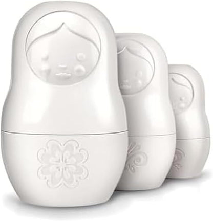 M-CUPS Matryoshka Measuring Cups, Set of 6, Russian Doll Nesting Measuring Cups, White
