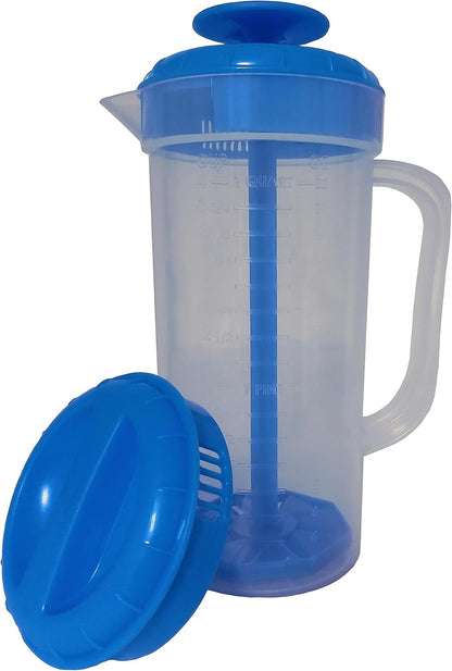 Salad Dressing Mixer, 1 Quart Capacity, Plastic Blender with Measurements, Includes Mixing Lid & Normal Lid, Emulsifies Homemade Ranch, Vinaigrettes, Italian Dressings & More (Green)