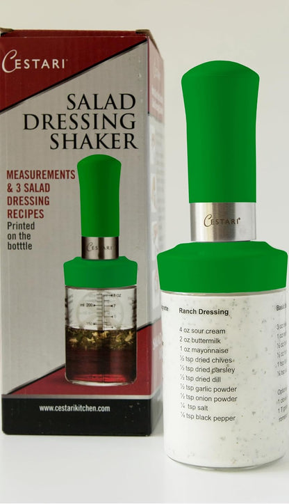 Glass Salad Dressing Bottle: Premium Borosilicate Salad Dressing Shaker with Mixer Insert