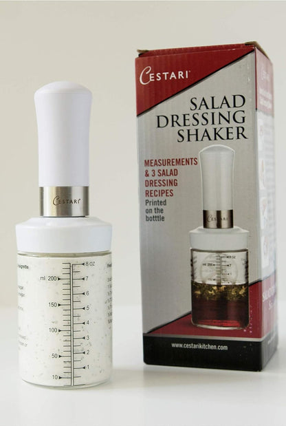 Glass Salad Dressing Bottle: Premium Borosilicate Salad Dressing Shaker with Mixer Insert