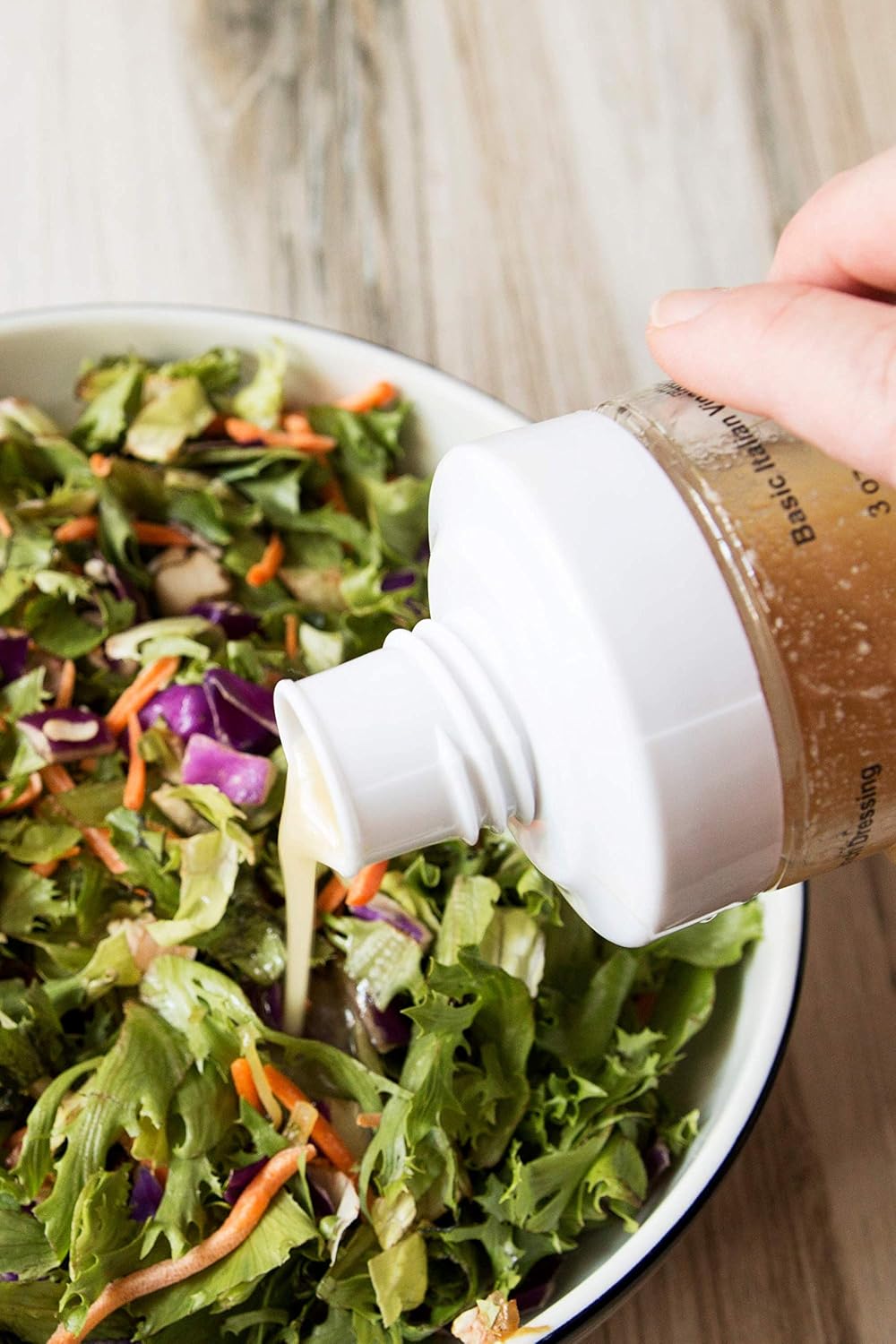 Glass Salad Dressing Bottle: Premium Borosilicate Salad Dressing Shaker with Mixer Insert
