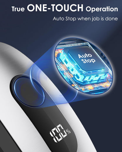 IRON Electric Can Opener, with LED Battery Track, Stainless Steel