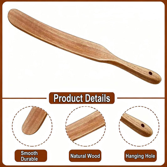 13inch Acacia Wooden Spatula Dough Whisk for Cooking Sourdough Wood Spurtle Kitchen Cooking Utensils Wood Spoon Cooking Mixing Tool for Sourdough Starter Cookware Pot Stir,Spurtles Kitchen Tools