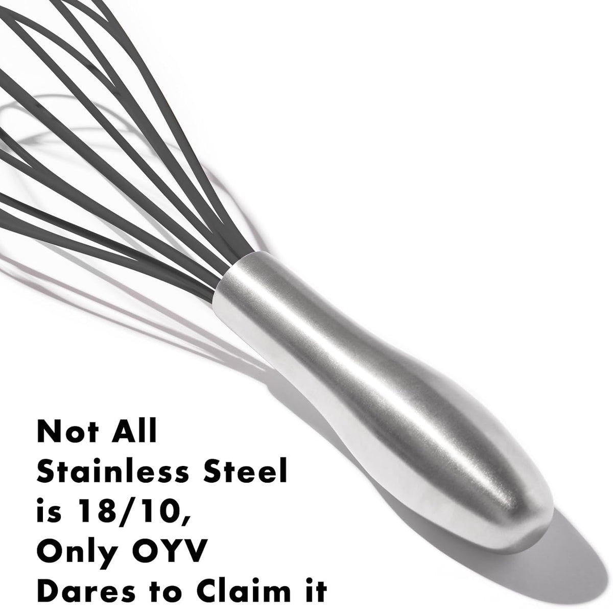 18/10 Stainless Steel Whisk, Ergonomic Handle, Dishwasher Safe Metal Whisk, Professional Wisk for Kitchen Cooking, Perfect for Blending, Whisking, Baking, and Beating, 10-Inch Wire Wisk