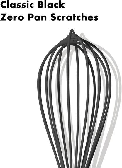 18/10 Stainless Steel Whisk, Ergonomic Handle, Dishwasher Safe Metal Whisk, Professional Wisk for Kitchen Cooking, Perfect for Blending, Whisking, Baking, and Beating, 10-Inch Wire Wisk