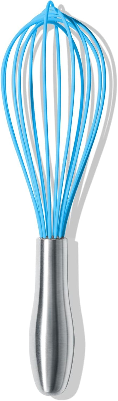 18/10 Stainless Steel Whisk, Ergonomic Handle, Dishwasher Safe Metal Whisk, Professional Wisk for Kitchen Cooking, Perfect for Blending, Whisking, Baking, and Beating, 10-Inch Wire Wisk