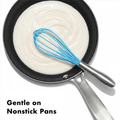 18/10 Stainless Steel Whisk, Ergonomic Handle, Dishwasher Safe Metal Whisk, Professional Wisk for Kitchen Cooking, Perfect for Blending, Whisking, Baking, and Beating, 10-Inch Wire Wisk
