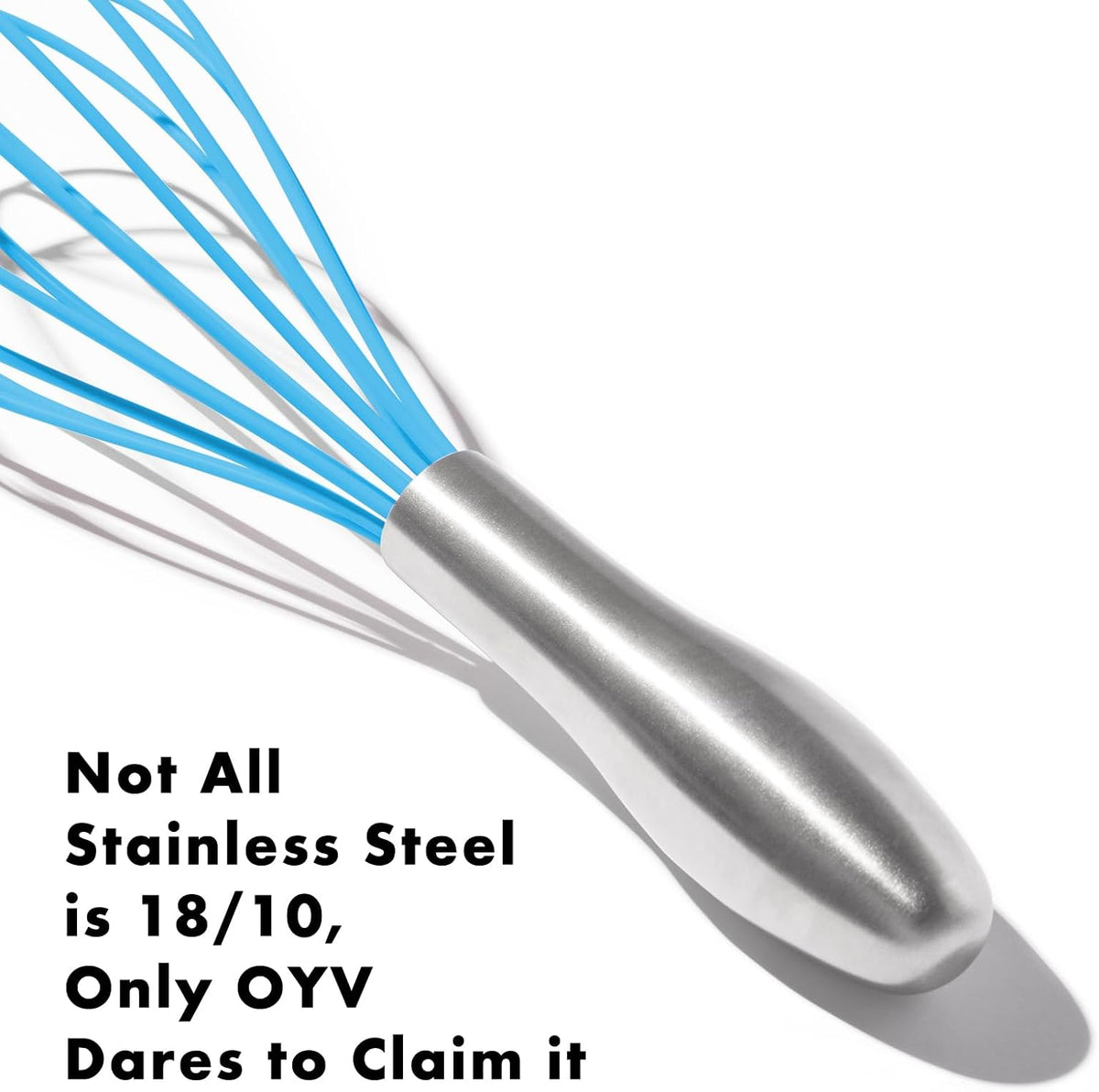 18/10 Stainless Steel Whisk, Ergonomic Handle, Dishwasher Safe Metal Whisk, Professional Wisk for Kitchen Cooking, Perfect for Blending, Whisking, Baking, and Beating, 10-Inch Wire Wisk