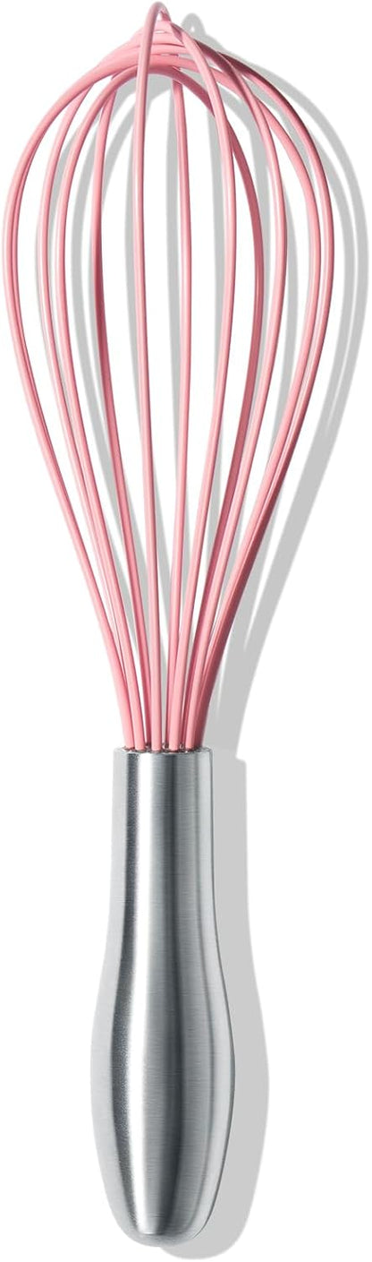18/10 Stainless Steel Whisk, Ergonomic Handle, Dishwasher Safe Metal Whisk, Professional Wisk for Kitchen Cooking, Perfect for Blending, Whisking, Baking, and Beating, 10-Inch Wire Wisk
