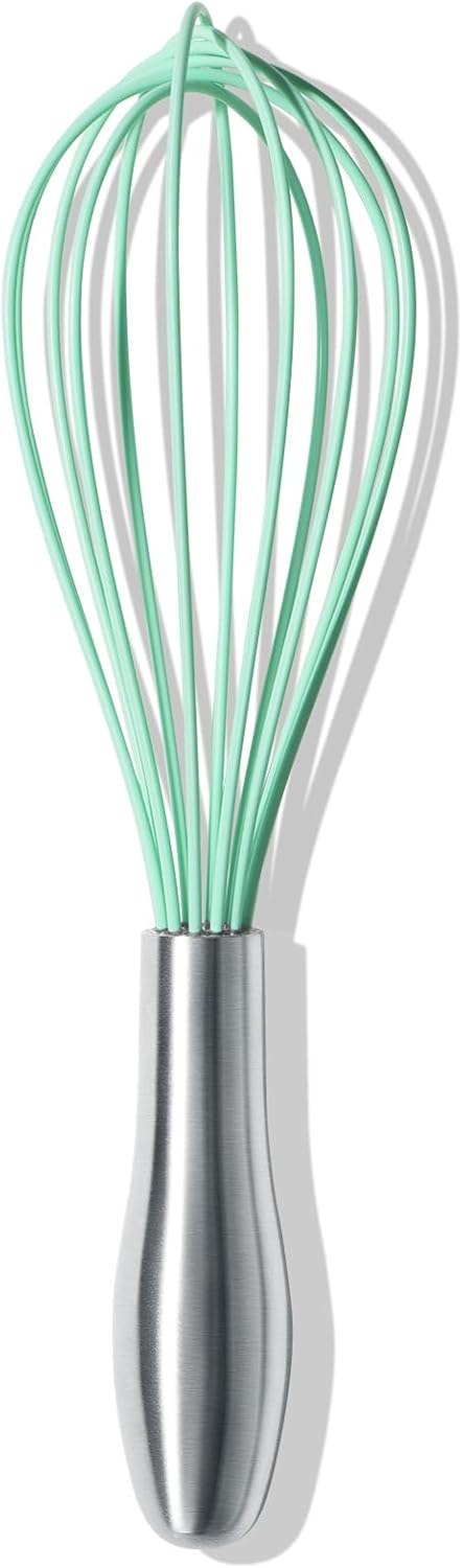 18/10 Stainless Steel Whisk, Ergonomic Handle, Dishwasher Safe Metal Whisk, Professional Wisk for Kitchen Cooking, Perfect for Blending, Whisking, Baking, and Beating, 10-Inch Wire Wisk
