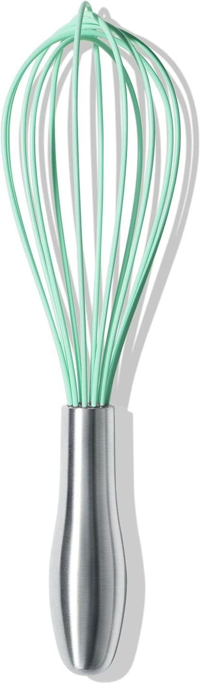 18/10 Stainless Steel Whisk, Ergonomic Handle, Dishwasher Safe Metal Whisk, Professional Wisk for Kitchen Cooking, Perfect for Blending, Whisking, Baking, and Beating, 10-Inch Wire Wisk