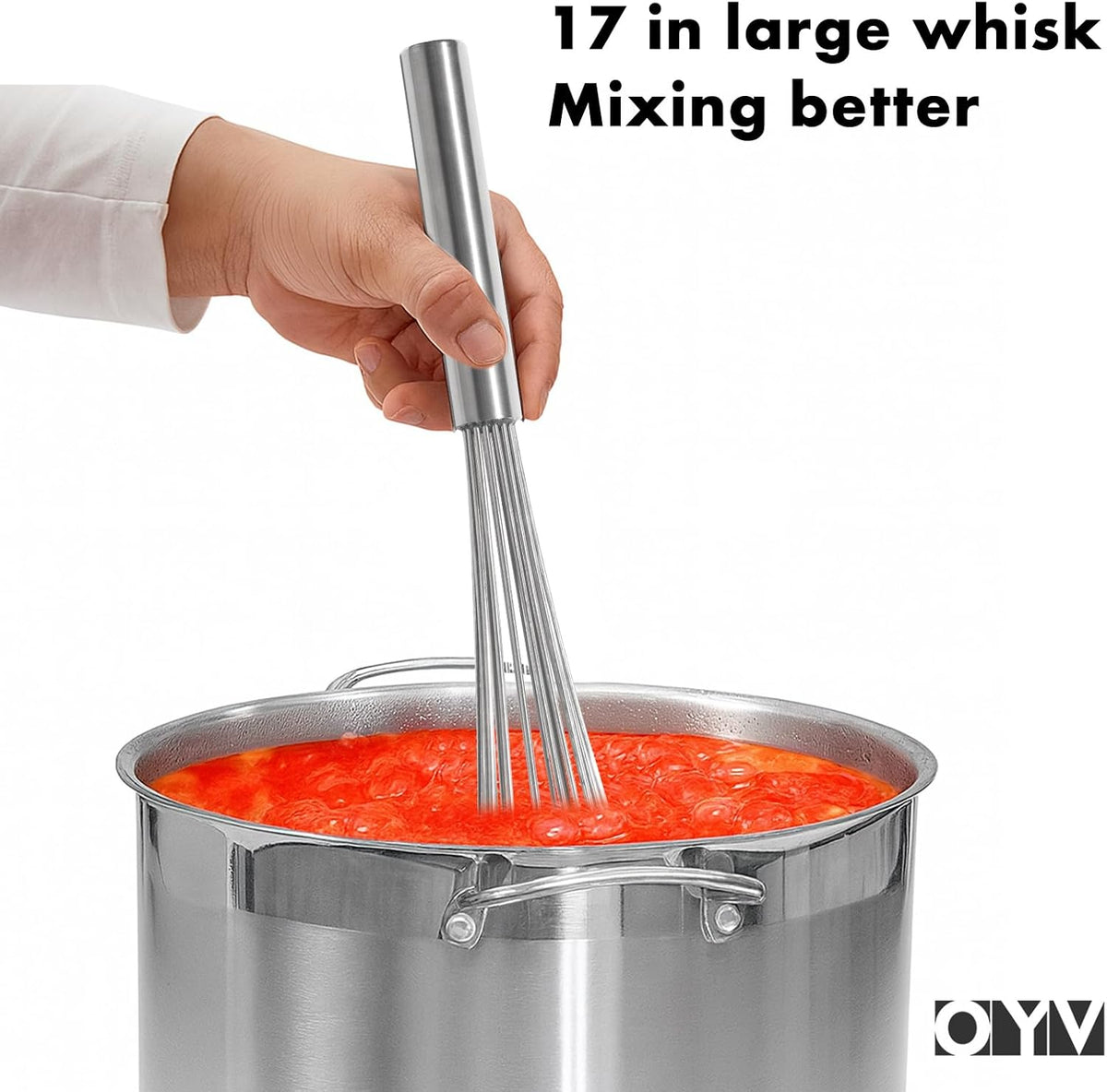 18/10 Stainless Steel Whisk, Ergonomic Handle, Dishwasher Safe Metal Whisk, Professional Wisk for Kitchen Cooking, Perfect for Blending, Whisking, Baking, and Beating, 10-Inch Wire Wisk