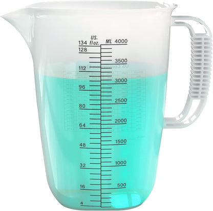 34OZ/1000ML Glass Measuring Cup, 4 Cup Glass Measuring Cups With 3 Scales (Ml/Oz/Cup), High Borosilicate Measuring Cup With Handle and V-Shaped Spout, Dishwasher/Freezer/Microwave Safe
