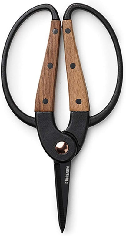 Garden Scissors - Walnut Scissors - Garden Supplies and Indoor Plant Accessories - Plant Shears with Wide Handles - Comfortable Fit Trimming Shears (Small)