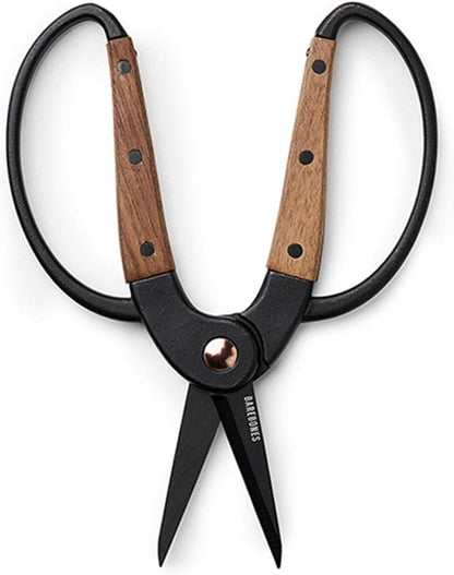 Garden Scissors - Walnut Scissors - Garden Supplies and Indoor Plant Accessories - Plant Shears with Wide Handles - Comfortable Fit Trimming Shears (Small)