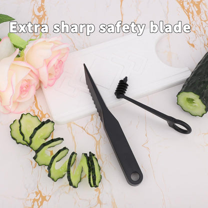 Kitchen Spiral Cutter and V-Shaped Tools, Spiral Potato Slicer Knife Vegetable Spiralizer Manual Screw Peelers Kitchen Gadgets for Fruit Cucumber Potato Carrot