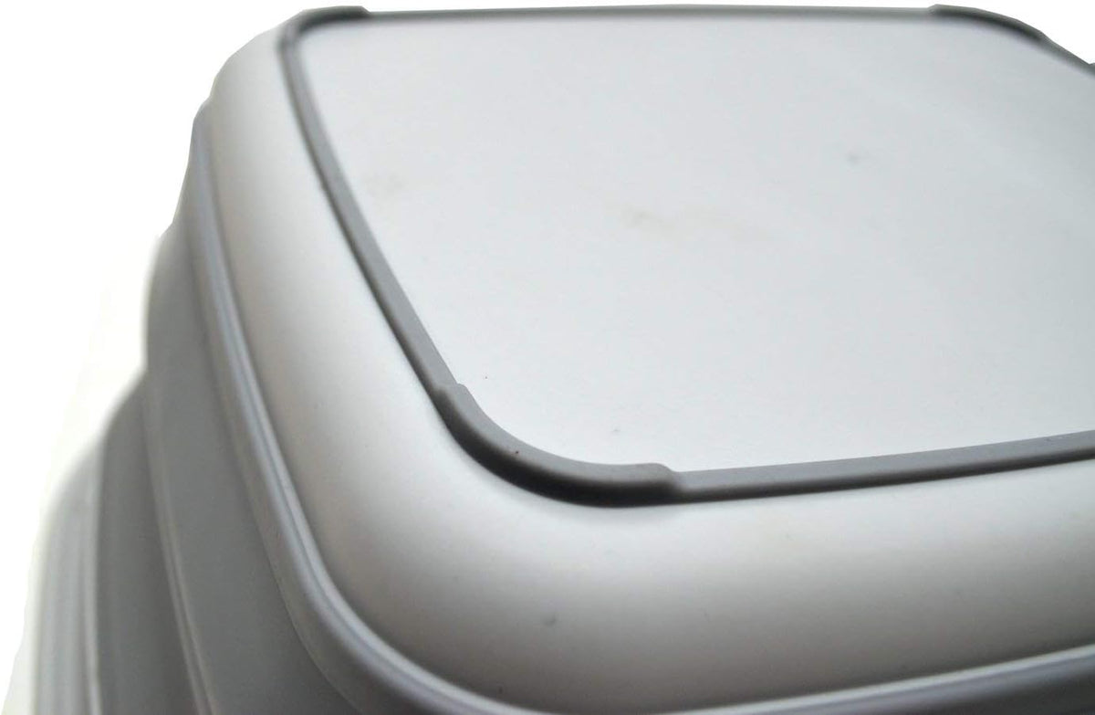 9.45L (2.5 Gallon) Collapsible Tub - Foldable Dish Tub - Portable Washing Basin - Space Saving Plastic Washtub (Grey, M)