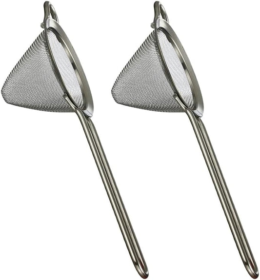 Fine Mesh Cocktail Strainer, Stainless Steel, Long Handle Set of 2 (Stainless Steel set of 2)