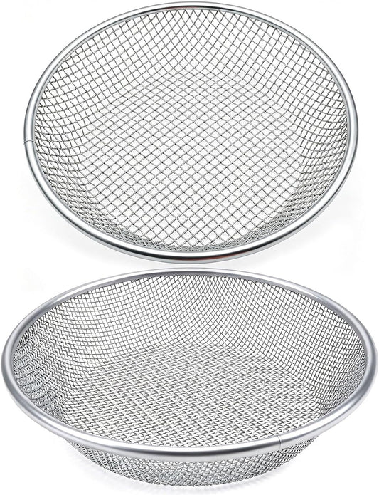2PCS Gardening Sand Soil Compost Sifter Perfect for 5 Gallon Bucket, 1/4 Inch Mesh, 1/8 Inch Mesh