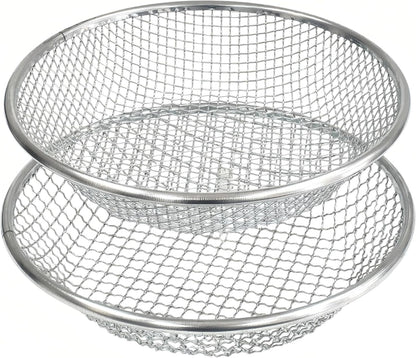 2PCS Gardening Sand Soil Compost Sifter Perfect for 5 Gallon Bucket, 1/4 Inch Mesh, 1/8 Inch Mesh