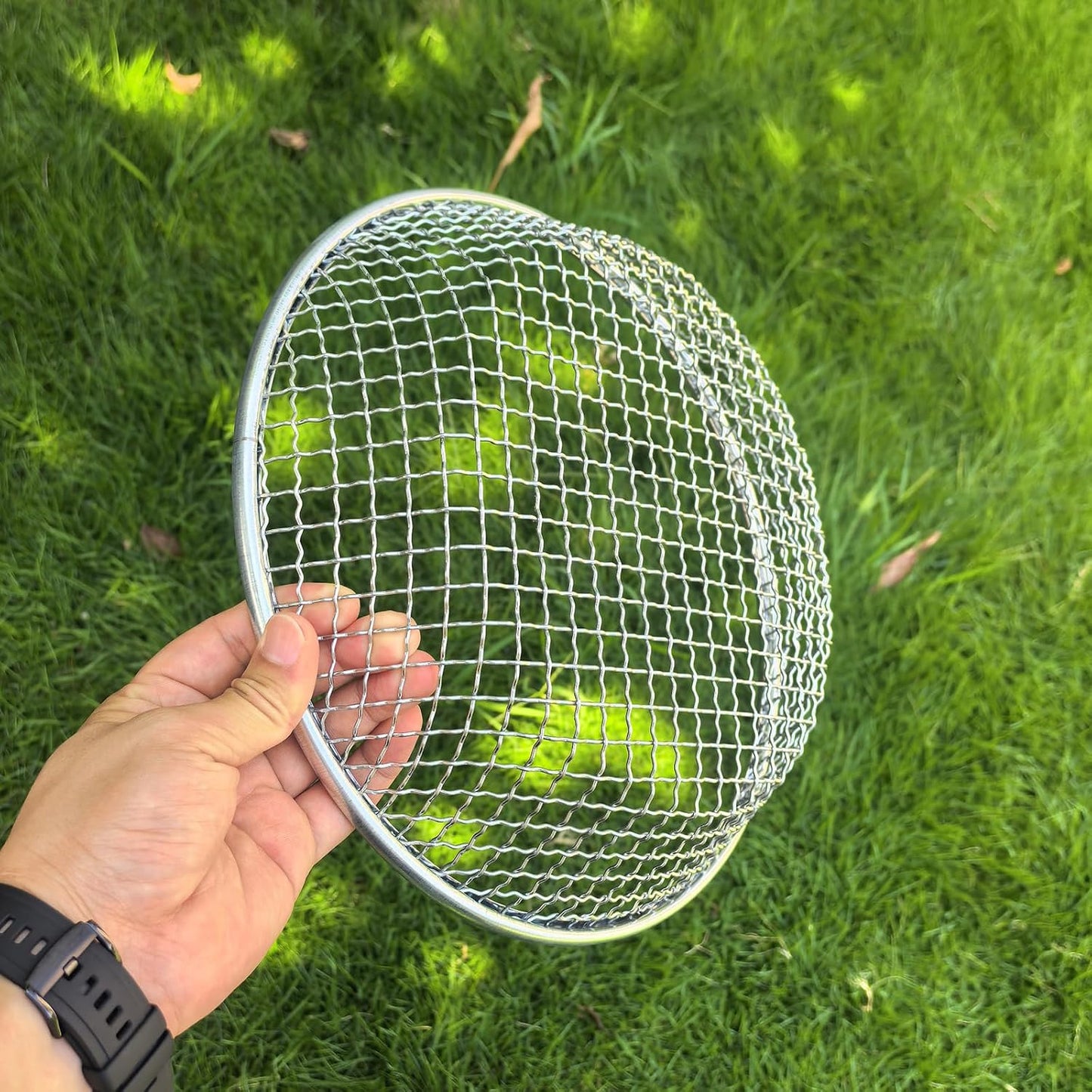 2PCS Gardening Sand Soil Compost Sifter Perfect for 5 Gallon Bucket, 1/4 Inch Mesh, 1/8 Inch Mesh