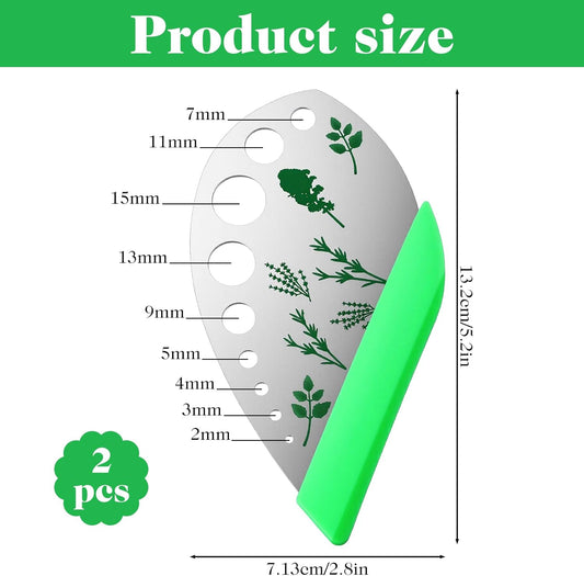 Xindojuz HerbStripper Tool, 9-Hole Stainless Steel HerbCutter Peeler Kitchen HerbsLeaf Stripping Tool, Multi-Purpose Kitchen Gadget for Kale, Collard Greens, Thyme, Rosemary and Basil Stripper