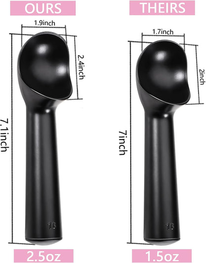 Pimoys Ice Cream Scoop, 7 Inch Aluminum, Nonstick, Bright Silver | One-piece aluminum, anti-freeze handle, cuts hard ice cream, gelato & sorbet, hand wash only