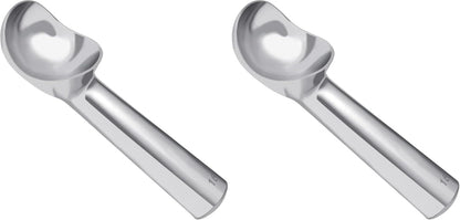 Pimoys Ice Cream Scoop, 7 Inch Aluminum, Nonstick, Bright Silver | One-piece aluminum, anti-freeze handle, cuts hard ice cream, gelato & sorbet, hand wash only