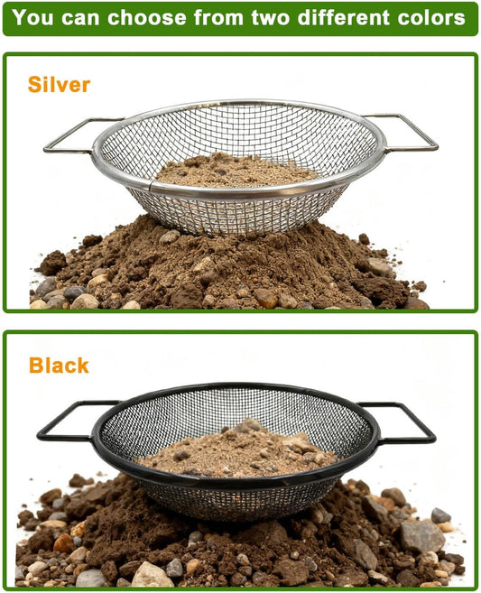 Soil Sifter for Gardening - Dirt Sifter for Rocks, Garden Compost Sifter | 2Pcs Soil Sifter for 5 gallon Bucket (1/8",1/4"), Dirt Sifter for Gardening with Handles, Rock Sifter for Yard