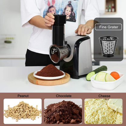 Electric Cheese Grater Slicer Shredder Salad Maker for Kitchen 150W 5-in-1