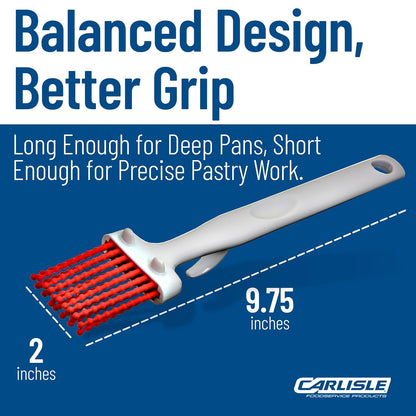 SPARTA 4040505 Silicone Basting Brush With Red Bristles, 3 Inches, Red