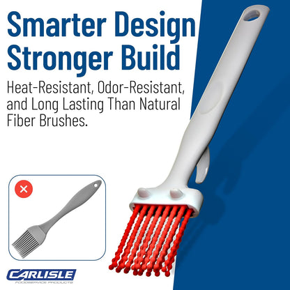 SPARTA 4040505 Silicone Basting Brush With Red Bristles, 3 Inches, Red