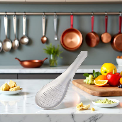Silver Stainless Steel Kitchen Practical Spoon Shape Fruit Mixer Ginger Grater Wasabi Garlic Cheese Grater Peeling, Grating and Slicing Tools Kitchen Utensils and Gadgets