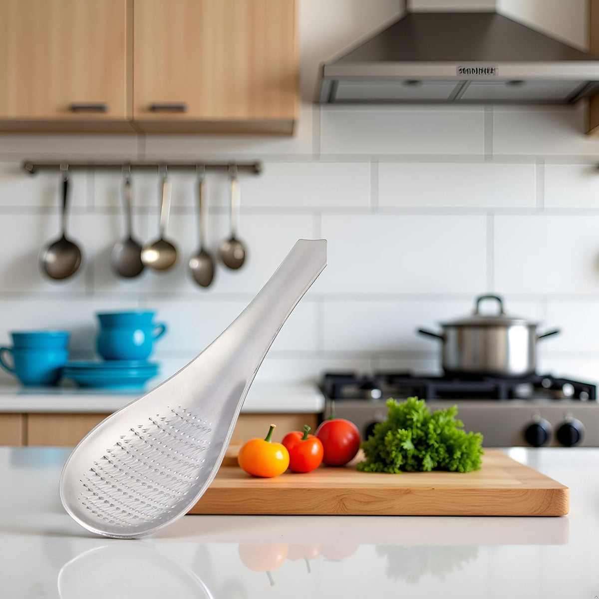 Silver Stainless Steel Kitchen Practical Spoon Shape Fruit Mixer Ginger Grater Wasabi Garlic Cheese Grater Peeling, Grating and Slicing Tools Kitchen Utensils and Gadgets