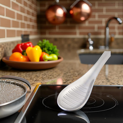Silver Stainless Steel Kitchen Practical Spoon Shape Fruit Mixer Ginger Grater Wasabi Garlic Cheese Grater Peeling, Grating and Slicing Tools Kitchen Utensils and Gadgets