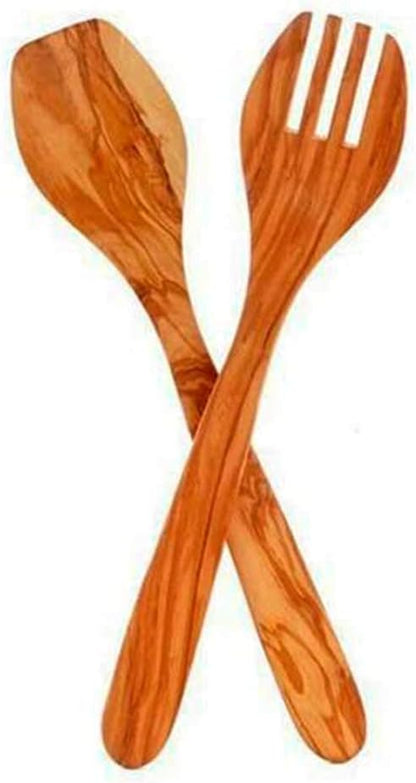 Eddington 50016 Italian Olive Wood Pasta Server, Handcrafted in Europe, Brown, 12-Inches