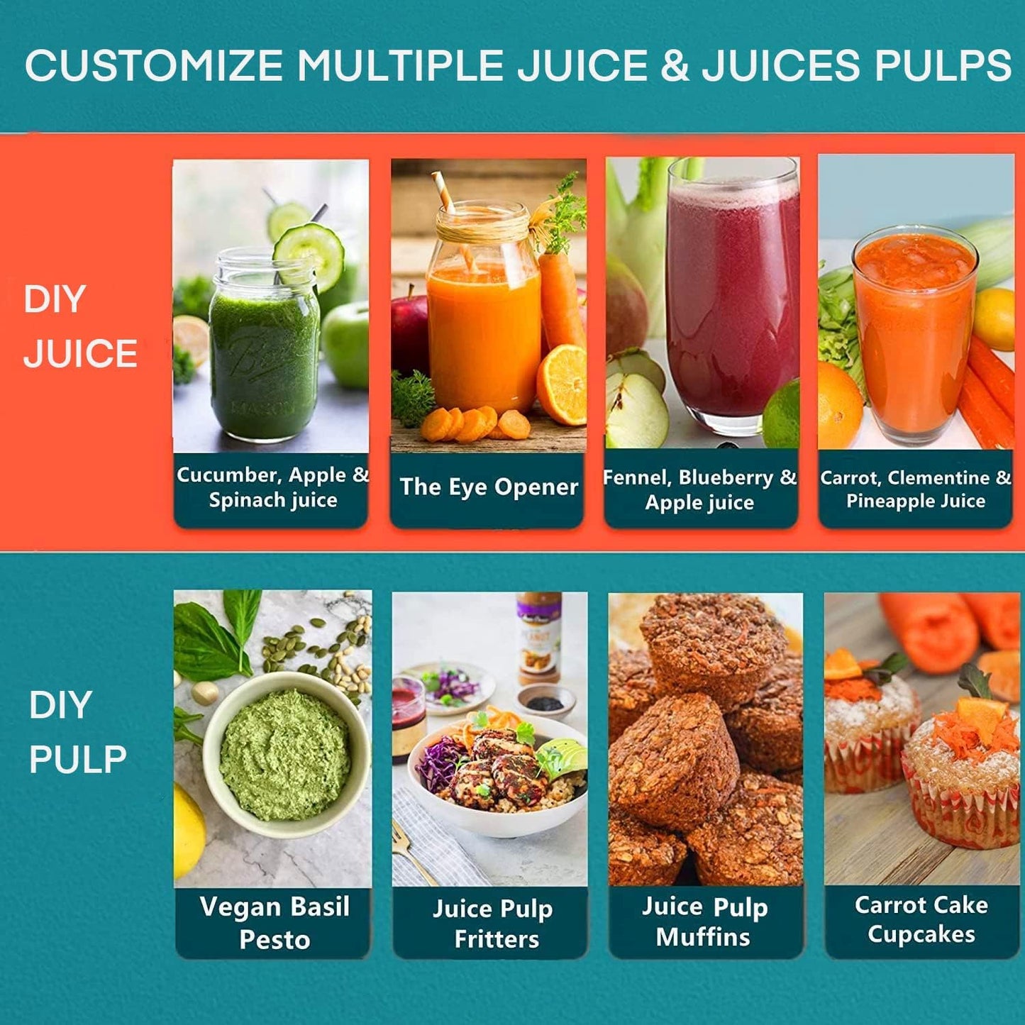 Juicer Machines, Juilist 3" Wide Mouth, Max 800W, 3-Speed 400W Easy-Clean | Max power 800W