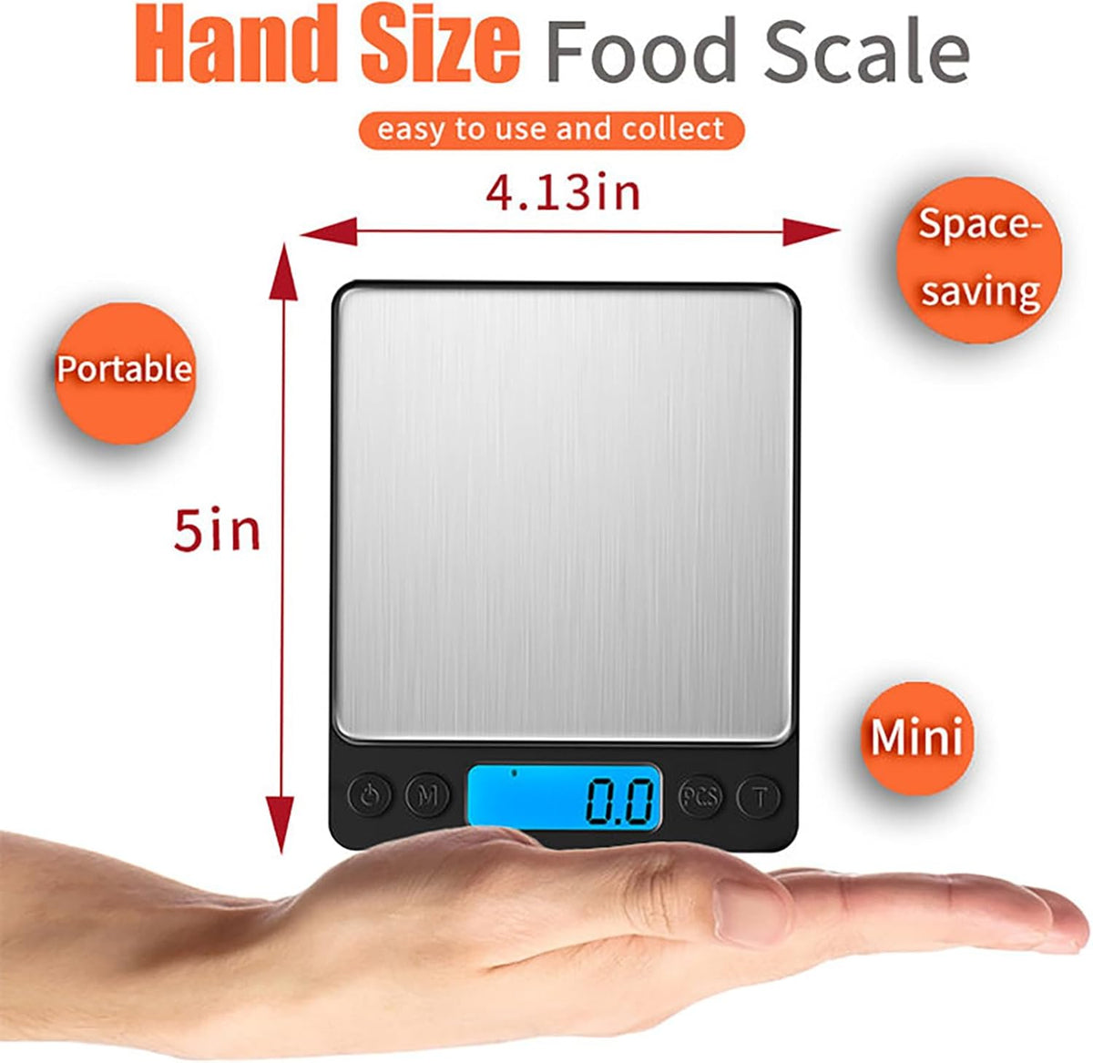 Digital Food Kitchen Scale Upgraded, 3000g/0.1g High Accuracy Mini Pocket Scale Measures in Grams and oz for Cooking, Baking, Jewelry, Tare Function,2 Trays, LCD Display (Batteries Included)