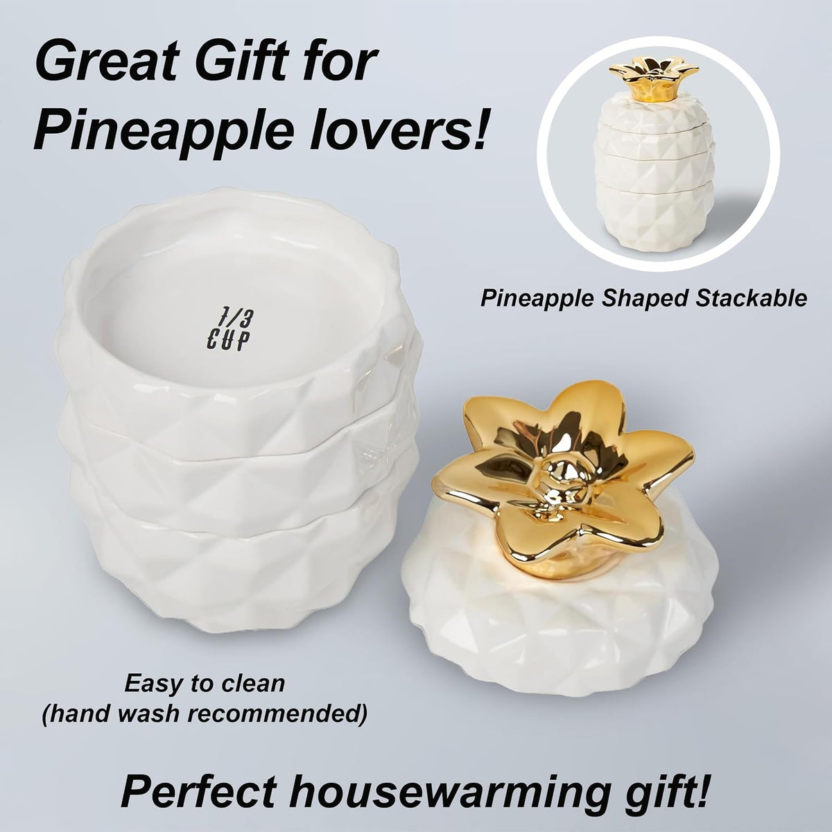 White Cat Measuring Cups & Spoons Gift Set – Ceramic Kitchen Tools for Cat Lovers & Bakers – 4 Measuring Cups and 4 Measuring Spoons – Unique Gift for Kitchen, Baking, and Cat Lovers