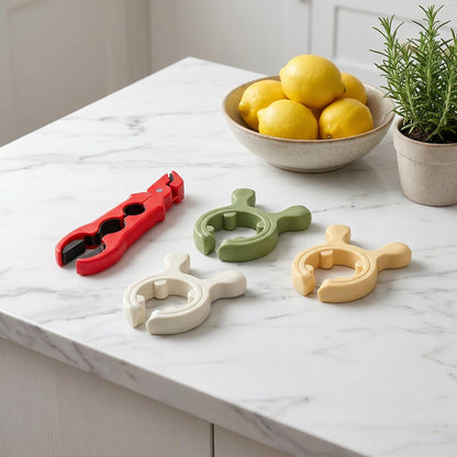 Silicone Pot Holders and Silicone Utensil Rest Set, White+Green+Yellow+High-Quality 3-in-1 Anti-Scald Pot Clip, Spoon Holder for Pot and Pot Handle Kitchen Gadgets