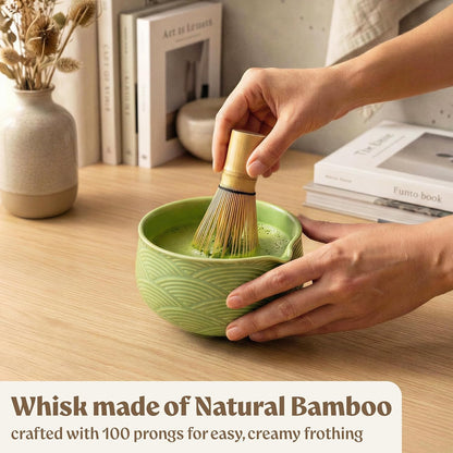 Matcha Whisk Set, 7 Pcs Matcha Kit with Bowl - Sakura Pink