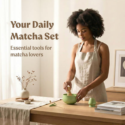 Matcha Whisk Set, 7 Pcs Matcha Kit with Bowl - Sakura Pink
