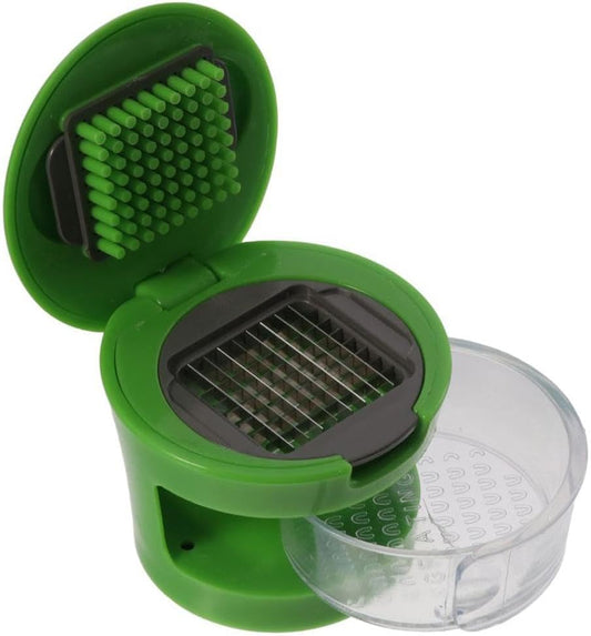 multifunction Plastic Garlic Press Presser Crusher Slicer Grater Dicing Slicing and Storage Kitchen Vegetable Tool
