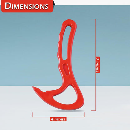 Pull Tab Can Opener - Manual Ring Pull Can Tab Opener - Easy Open Can Opener for Seniors, Protecting Nails or Arthritis - Dishwasher Safe Can Tab Opener Tool for Kitchen and Outdoors - Red
