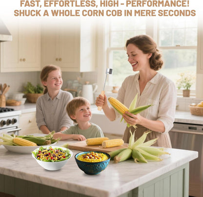 Stainless Steel Corn Peeler - Premium Corn Kernel Remover Tool for Corn on The Cob, Cob Corn Stripper, Heavy Duty Stainless Steel Handle, Kitchen Gadget for Home & Professional Use