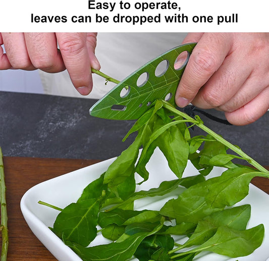 Herb Stripper Tool Stainless Steel, 9 Holes Herb Leaf Zipper Leaf Herb Stripper with 9 holes Leaf Remover Kale stripper Kitchen Tool for Chard Collard Greens Thyme and Rosemary
