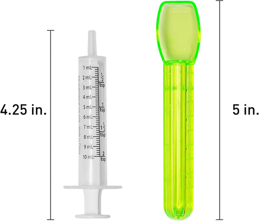 Medicine Spoon, Accurate Dosing, 10 ml, Medical-Grade, BPA Free | Medicine Spoon, Delivers Accurate Dosage, Easy to Read, Medical-Grade, Measuring Spoon, 2 TSP/10 ml, BPA Free