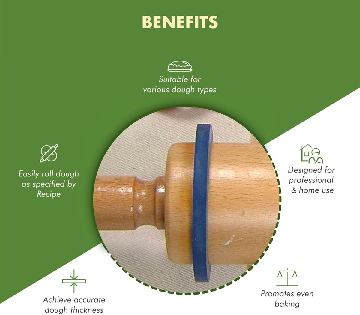 Evendough Bands, Rolling Pin Rings, Set Of 4 Sizes, Pack Of 1